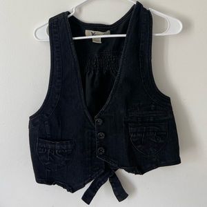 Vintage wet seal black vest